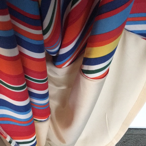 Lulu's Maxi Dress deep V neck multi Colored - Picture 5 of 5